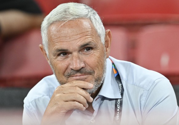 Switzerland&#039;s team director Pierluigi Tami during the UEFA Nations League Group D leg 1 soccer match between Denmark and Switzerland, on Thursday, September 5, 2024, at the Parken stadium, in Kop ...