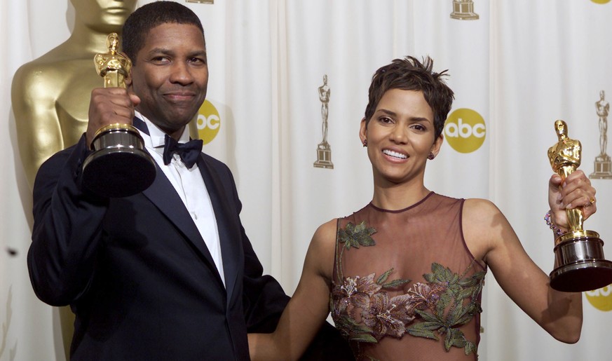 Denzel Washington und Halle Berry 2002.