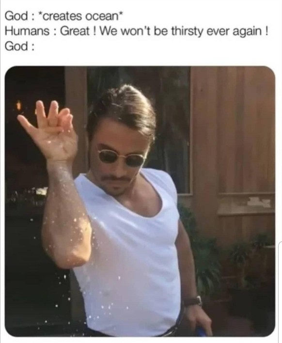 Du weisst, was dieses Bild bedeutet. Hopp. Picdump! ð\nGott ist der Urvater des Salt Bae&#039;s