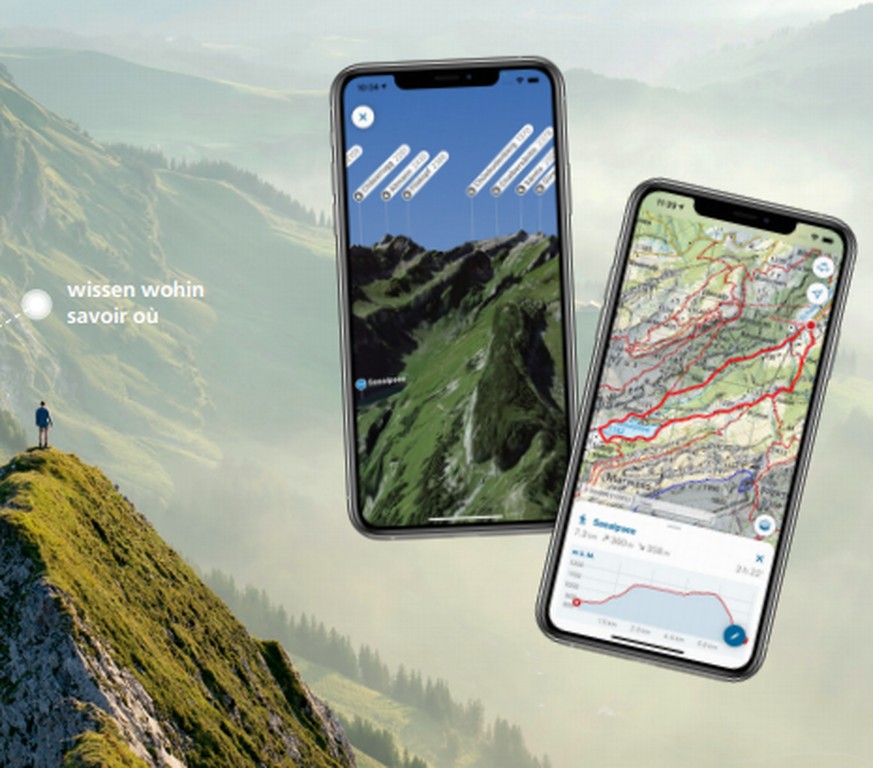 Mit der Swisstopo-App können jetzt auch Velotouren geplant werden