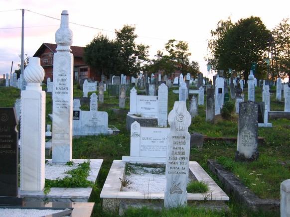 Muslimischer Friedhof in Bosnien