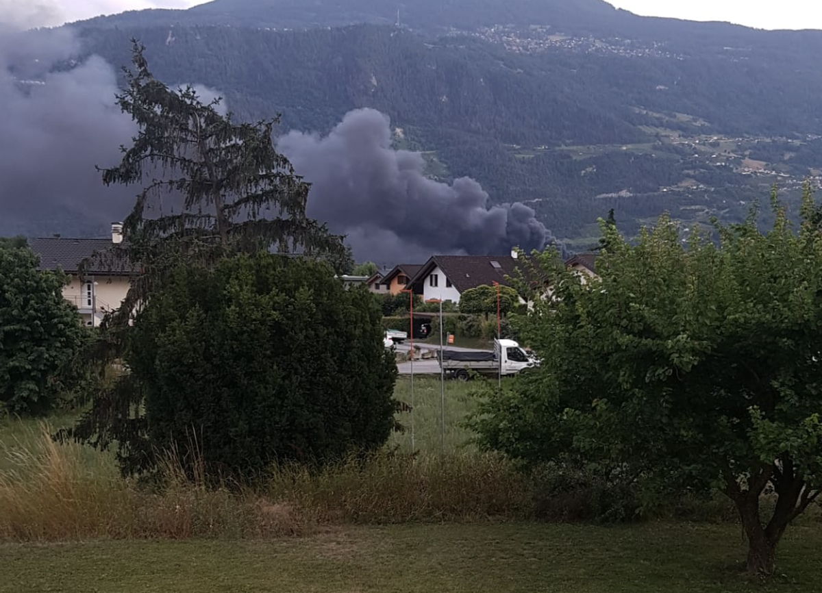 Incendie à Vétroz.
