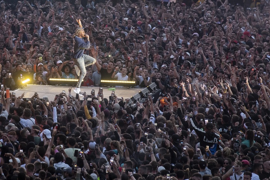 American rapper Nayvadius DeMun Wilburn alias Future performs during the Openair Frauenfeld music festival on Thursday, July 11, 2019, in Frauenfeld, Switzerland. The Openair Frauenfeld takes place fr ...