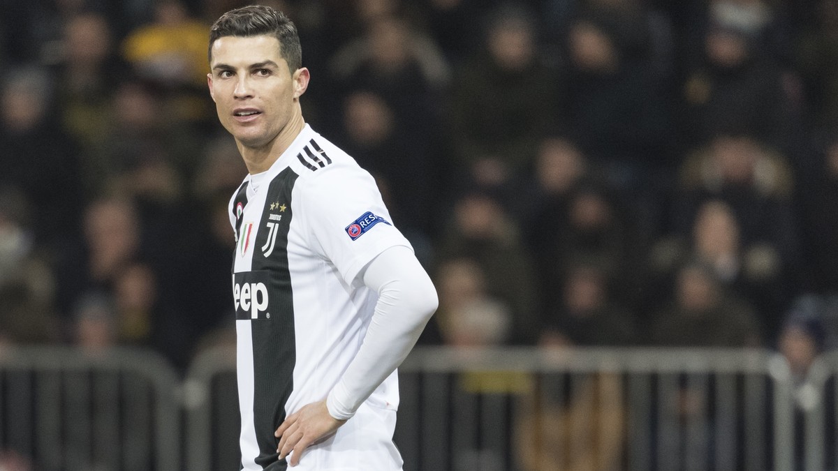 Cristiano Ronaldo reacts during the UEFA Champions League group stage group H matchday 6 soccer match between Switzerland's BSC Young Boys Bern and Italy's Juventus Football Club Turin, at t ...