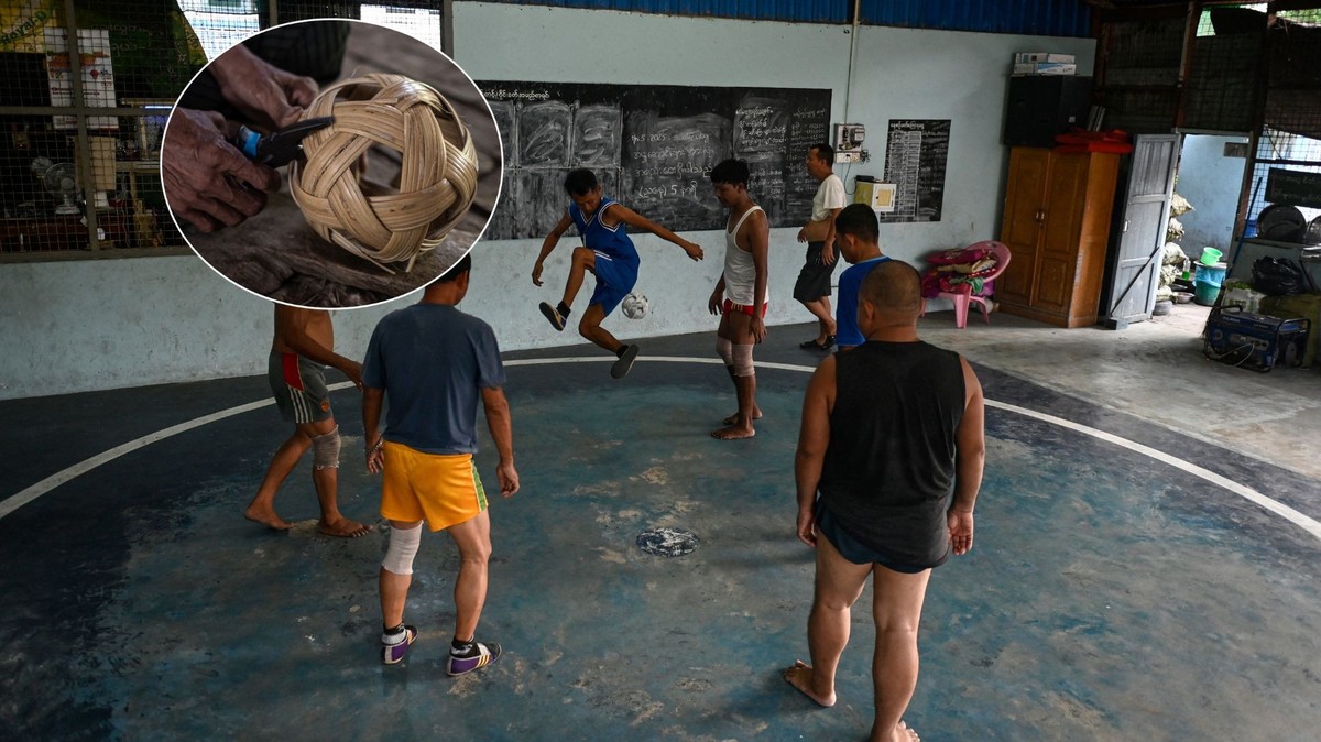 Le chinlon est le sport national en Birmanie.