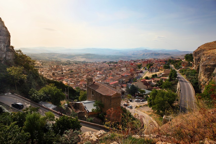 Der Panorama-Blick auf Corleone.