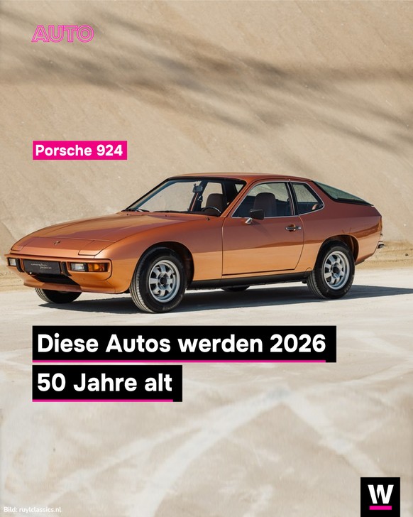 <p>Diese Autos werden 2026 50 Jahre alt. Hier: Porsche 924.</p>