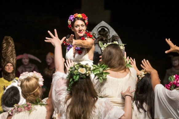 Ein Bild von den Proben für die Aufführung.