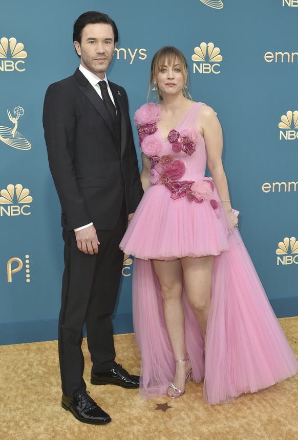 Tom Pelphrey, left, and Kaley Cuoco arrive at the 74th Primetime Emmy Awards on Monday, Sept. 12, 2022, at the Microsoft Theater in Los Angeles. (Photo by Richard Shotwell/Invision/AP)
Tom Pelphrey,Ka ...