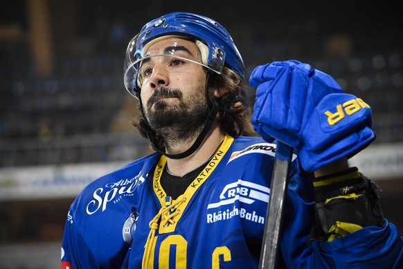 Davos&#039; Andres Ambuehl, beim Eishockey-Qualifikationsspiel der National League A zwischen dem HC Davos und dem Geneve-Servette HC, am Freitag, 30. November 2018, in der Vaillant Arena in Davos. (K ...