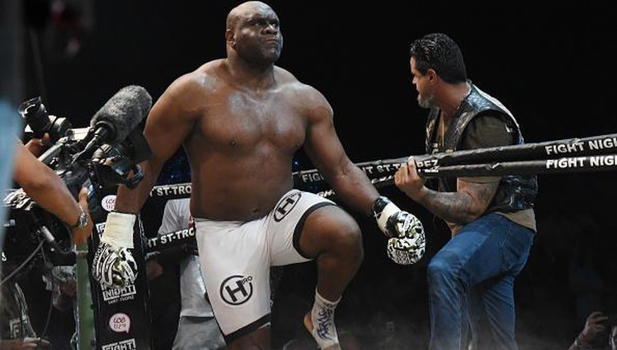 SAINT-TROPEZ, FRANCE - AUGUST 04: Fighter Bob Sapp (white short)
performs during the Fight Night Gala at La Citadelle de Saint Tropez on August 4, 2017 in Saint-Tropez, France. (Photo by Foc Kan/WireI ...