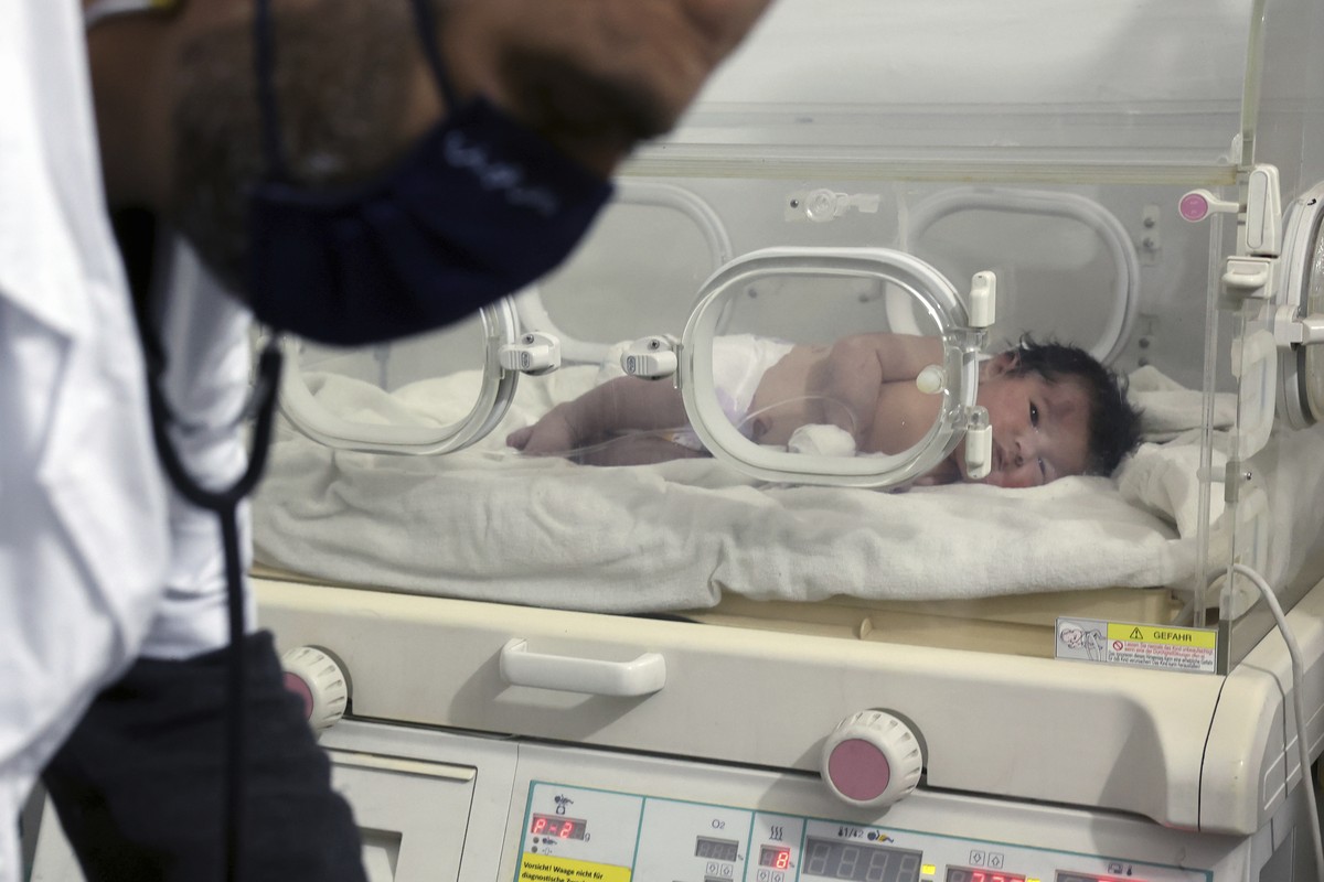 A baby girl who was born under the rubble caused by an earthquake that hit Syria and Turkey receives treatment inside an incubator at a children's hospital in the town of Afrin, Aleppo province,  ...