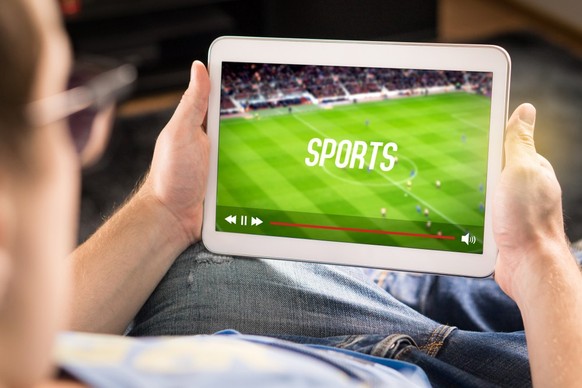 Fussball streaming auf Tablet
