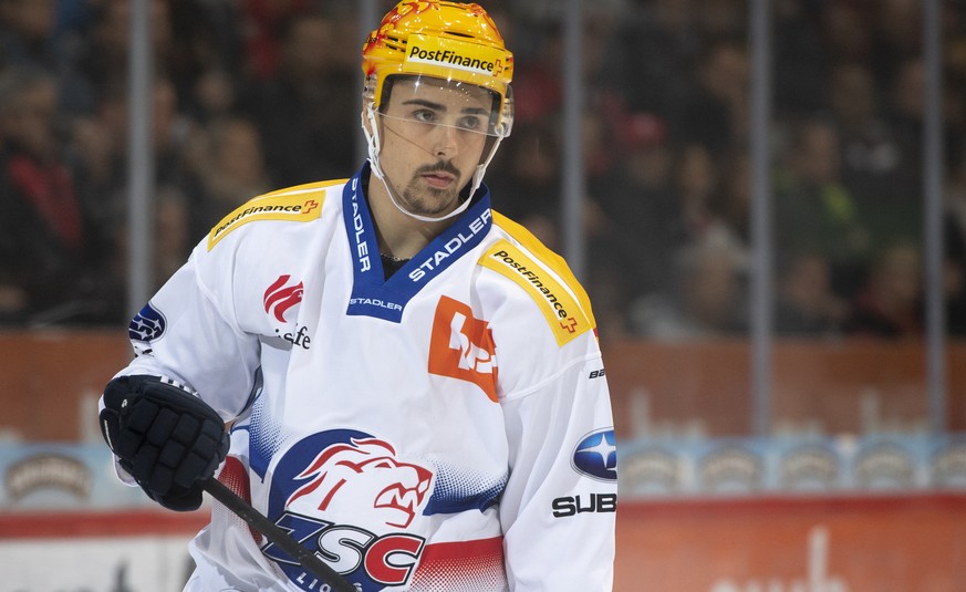 Zuerichs Topscorer Jerome Bachofner beim Eishockey Meisterschaftsspiel der National League zwischen den SC Bern und dem ZSC Lions, am Freitag, 19. Oktober 2018, in der Postfinance Arena in Bern. (PPR/ ...