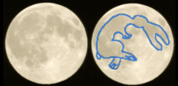 Ein Hase auf dem Mond?