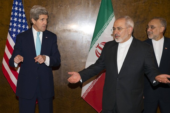 US-Aussenminister John Kerry und sein iranischer Amtskollege Mohammed Dschawad Sarif, die Architekten des Lausanner Deals.