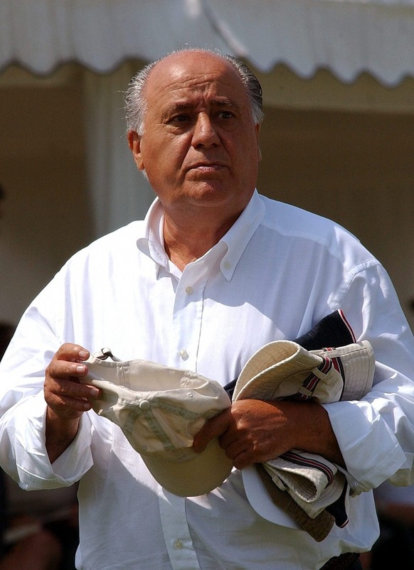 epa04991185 (FILE) A file picture dated 20 July 2012 of Spanish bussinessman Amancio Ortega, owner of Spanish textile group Inditex, in A Coruna, Galicia, northwestern Spain. According to Forbes list, ...