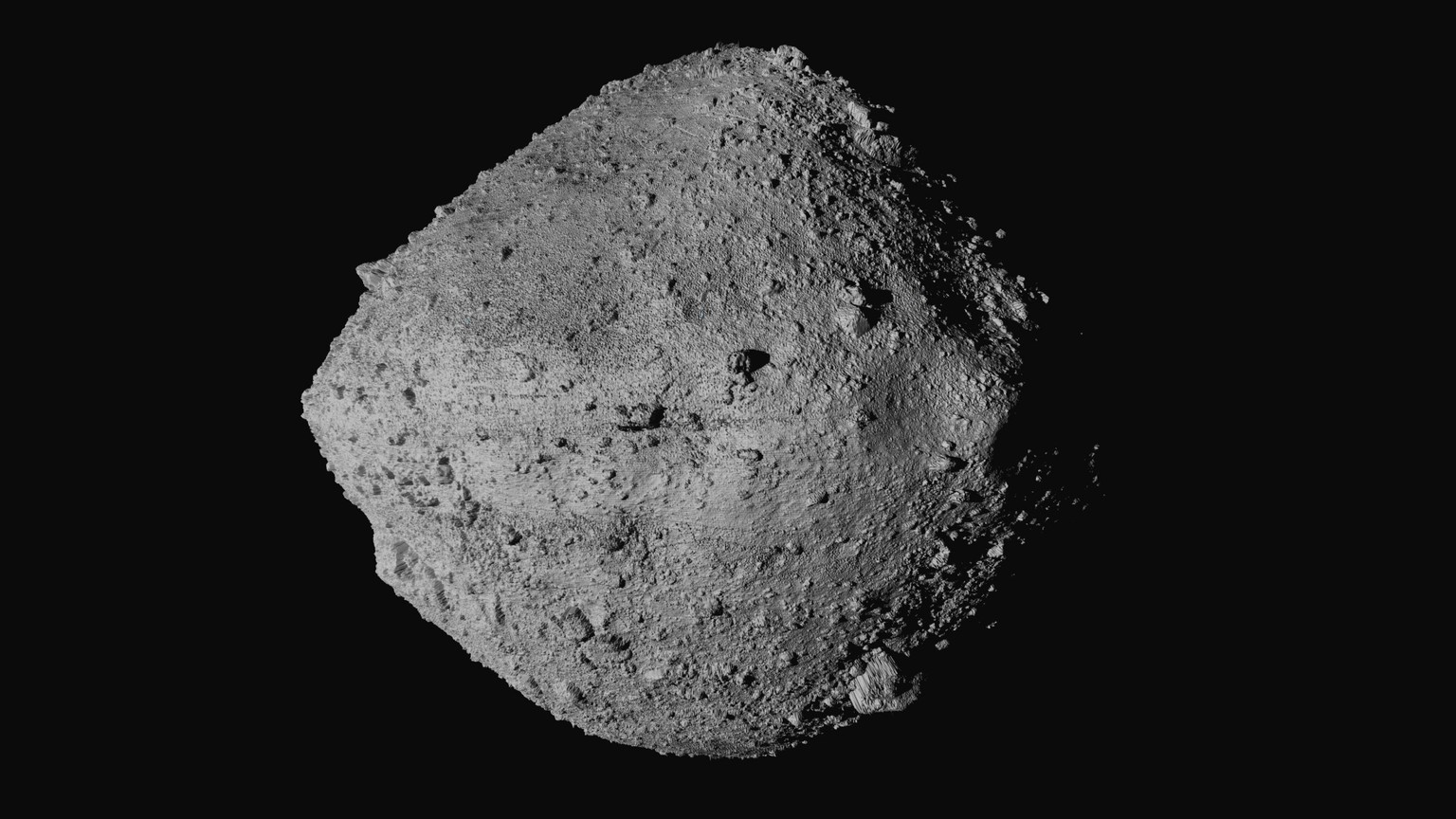 FILE - This undated image made available by NASA shows the asteroid Bennu from the OSIRIS-REx spacecraft. On Wednesday, Aug. 11, 2021, scientists said they have a better handle on asteroid Bennu