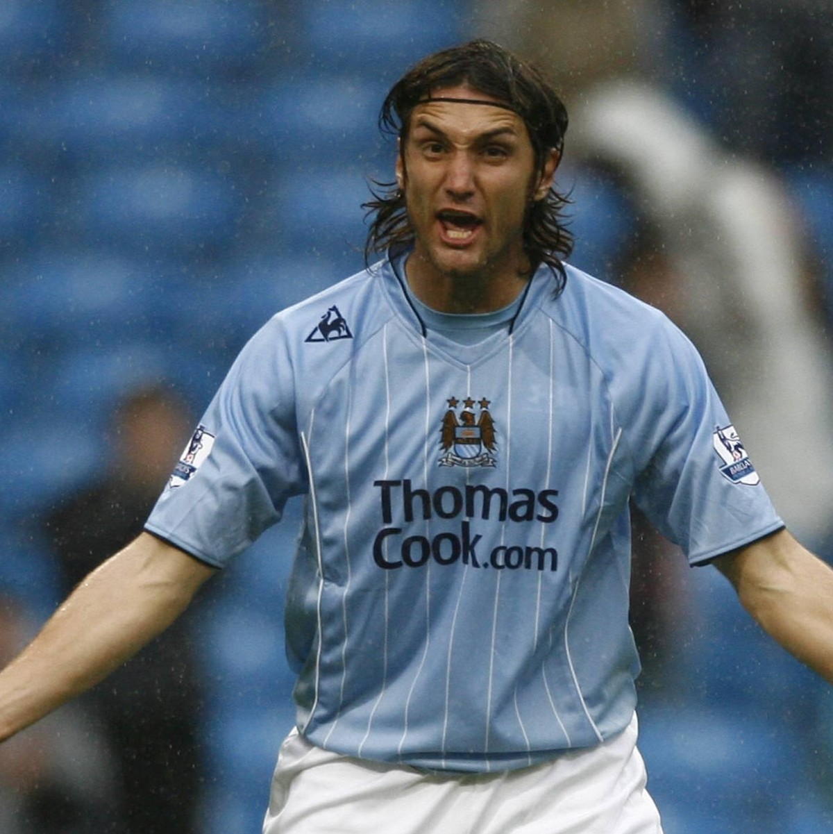 Bildnummer: 03123589 Datum: 16.09.2007 Copyright: imago/Sportimage
Rolando Bianchi (Manchester City) reklamiert - PUBLICATIONxNOTxINxUK; Vdig, quer, reklamieren, beschweren, meckern, English Premier  ...