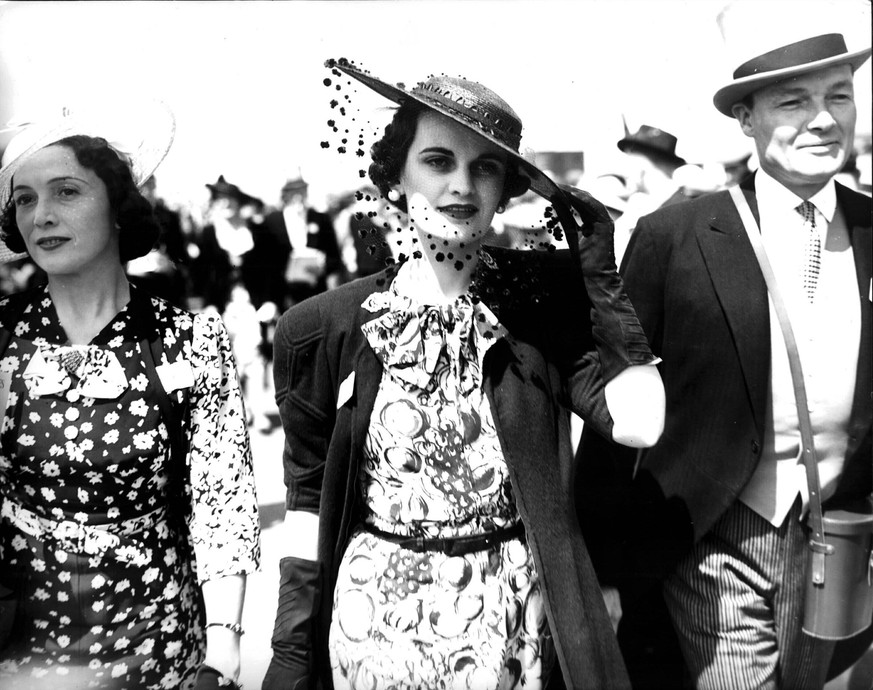 Mrs Charles Sweeney at Ascot 14th June 1938 Duchess of Argyll