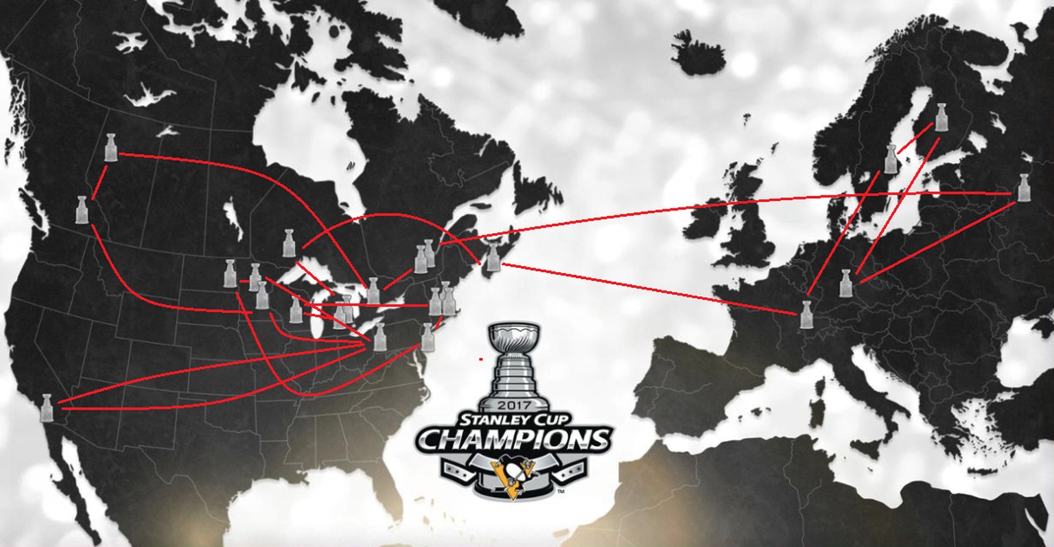 Die Reise des Stanley Cup im Sommer 2017.