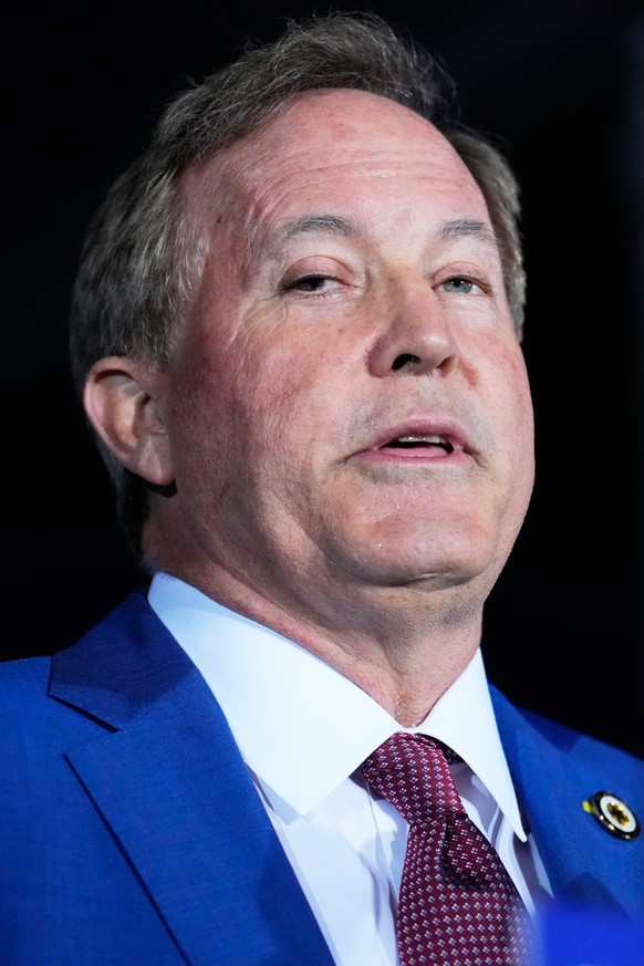 Texas Attorney General Ken Paxton, a Republican candidate for the U.S. Senate, speaks during a primary runoff election night event after winning the Republican party's nomination Tuesday, May 26, ...