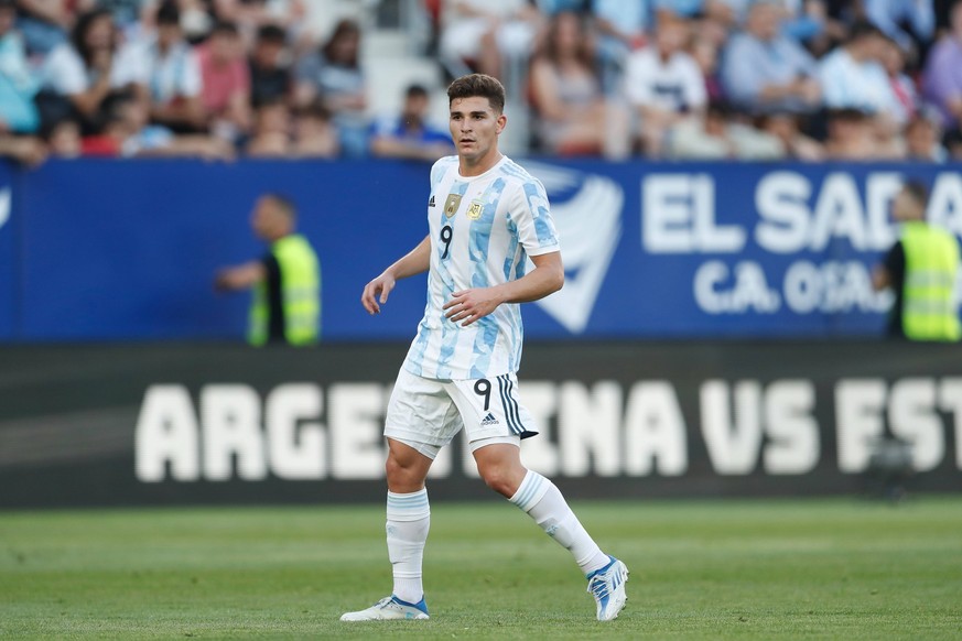 Julian Alvarez ARG, JUNE 5, 2022 - Football / Soccer : FIFA International Friendly, L�nderspiel, Nationalmannschaft match between Argentina 5-0 Estonia at the Estadio El Sadar in Pamplona, Spain. Noxt ...