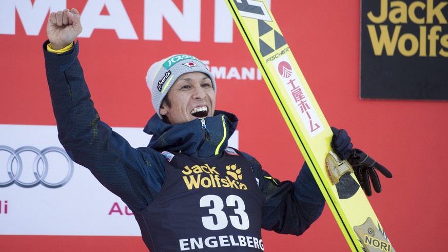 Dritter, aber der Sieger der Herzen: Der 43-jährige Noriaki Kasai.