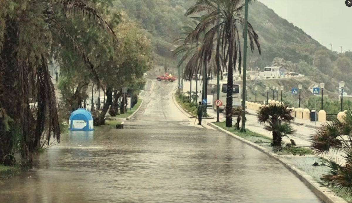 Schwere Unwetter auf Rhodos.