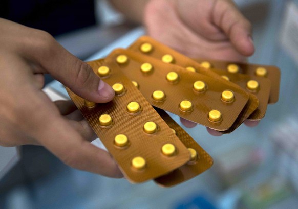 epa08494883 View of several dexamethasone pills at a pharmacy in Managua, Nicaragua, 18 June 2020. The drug dexamethasone began to be in short supply in Nicaragua, after reaching fame as the first dru ...