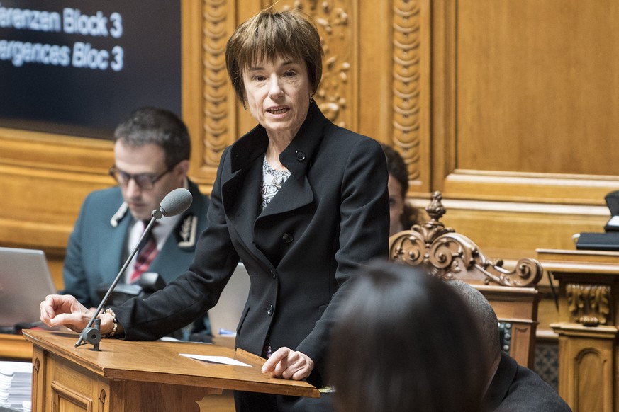 Nationalraetin Ruth Humbel, CVP-AG, spricht in der Debatte an der Fruehlingssession der Eidgenoessischen Raete, am Dienstag, 28. Februar 2017 im Nationalrat in Bern. (KEYSTONE/Peter Schneider)