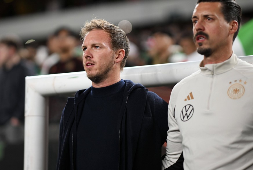 Sport Bilder des Tages 18.10.2023, Fussball Nationalteams Freundschaftsspiele 2023, L�nderspiel, Mexico - Deutschland, im Lincoln Financial Field Philadelphia, PA, v.li: Bundestrainer Julian Nagelsman ...
