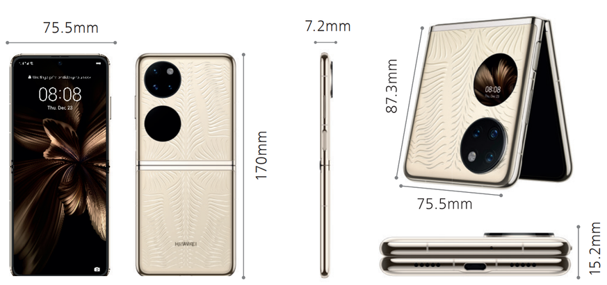 Das P50 Pocket ist mit 75,5 mm sehr breit und zusammengeklappt mit 1,52 cm auch etwas klobig.
