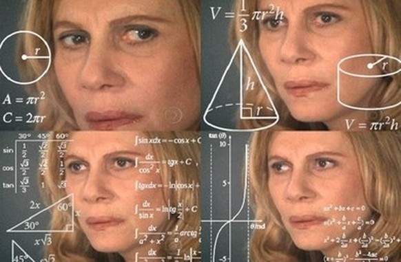 Confused math lady meme.
https://en.wikipedia.org/wiki/Math_Lady#/media/File:Math_Lady_meme.jpg