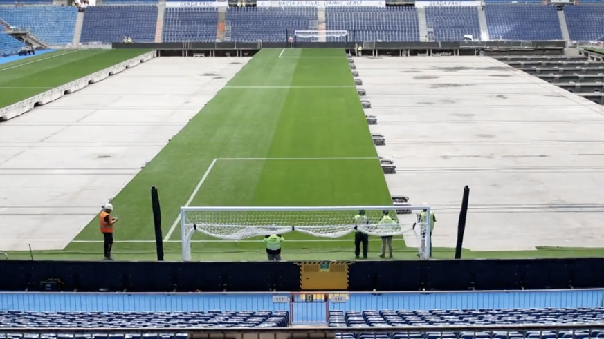 Santiago Bernabeu: la pelouse du nouveau stade est fabuleuse