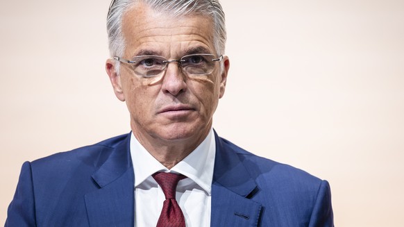 epa10548493 Newly appointed Group Chief Executive Officer of Swiss Bank UBS Sergio P. Ermotti attends a news conference in Zurich, Switzerland, 29 March 2023. Following a UBS group&#039;s 19 March ann ...