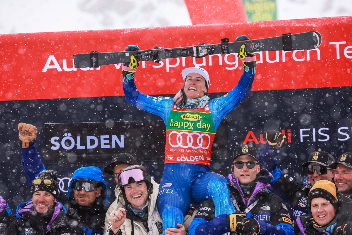WINTER SPORTS - Alpine Skiing - AUDI FIS Ski World Cup - Women - Giant Slalom Photo by IPA/ABACAPRESS.COM90120487 - 2027 Audi FIS Ski World Cup Women s Giant Slalom - S�lden AUT, October 24, 2026 Satu ...