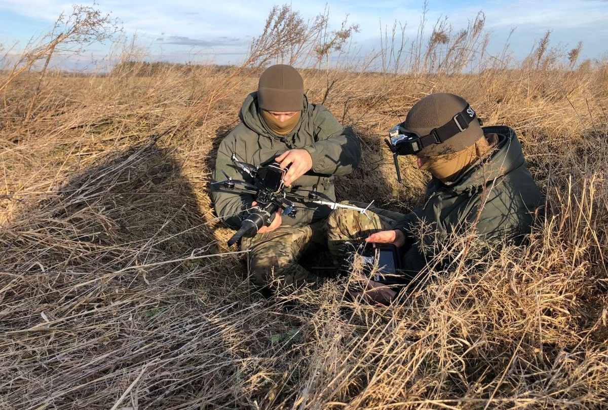 Ukrainische Drohnen-Operateure.