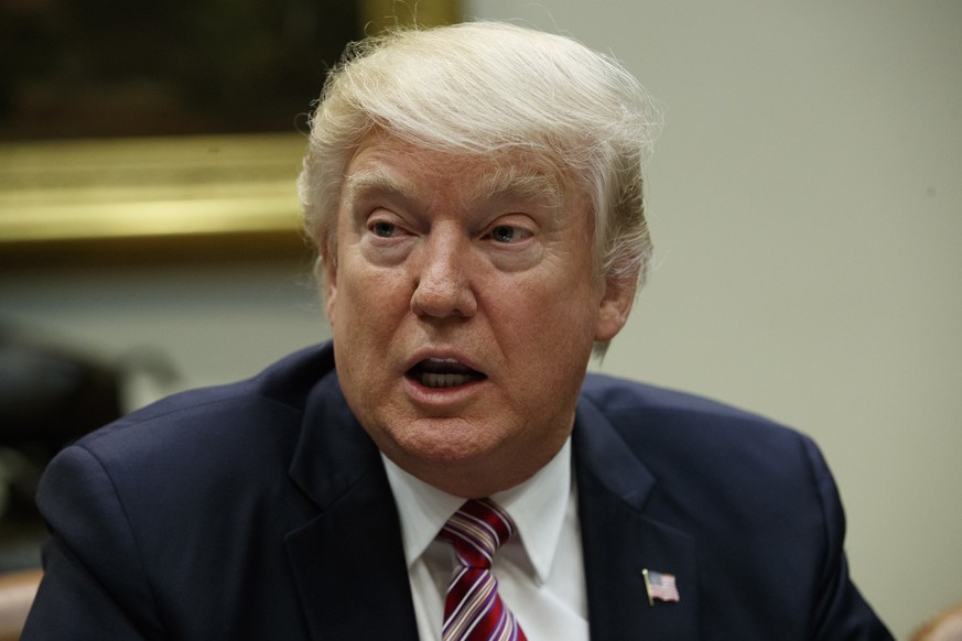 President Donald Trump speaks in the Roosevelt Room of the White House in Washington, Wednesday, March 22, 2017, during a meeting on women in healthcare. (AP Photo/Evan Vucci)