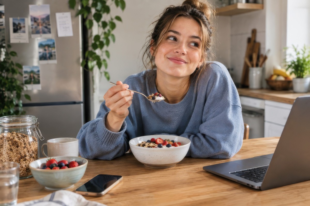 Un bircher, un café, et le tour est joué! Pas besoin de hack minceur pour prendre un petit-déj' sain.
