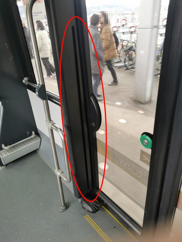 The protection area in a VBZ bus.