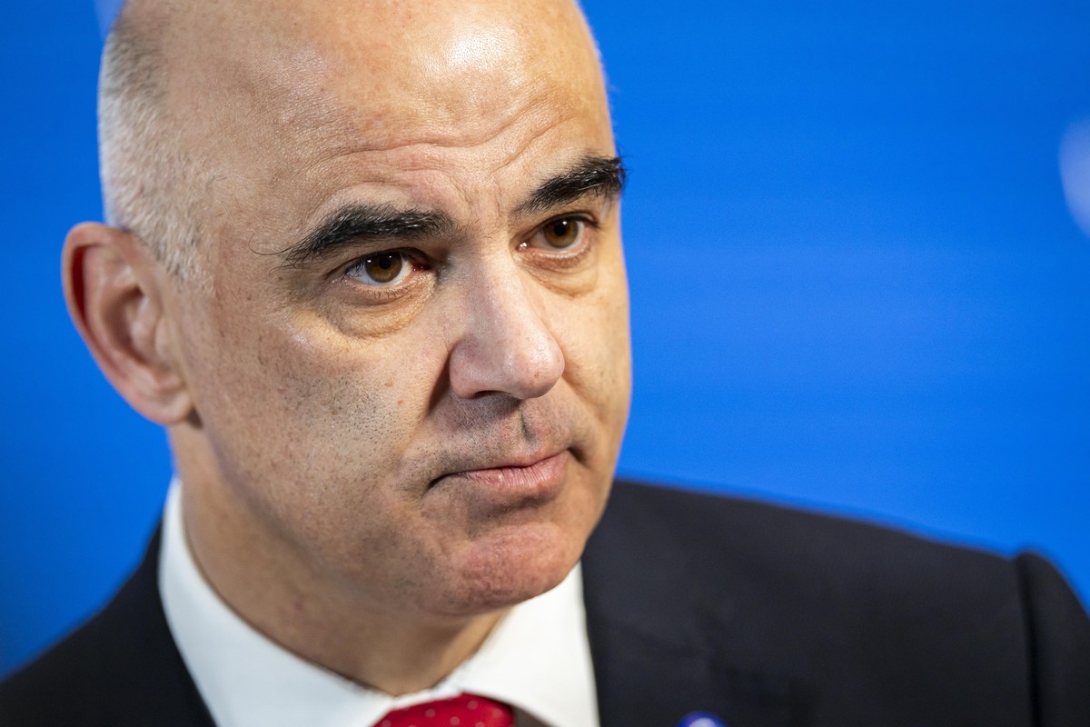 epa12595693 The Secretary General of the Council of Europe, Alain Berset, arrives for a meeting of the Council of Europe at the World Forum in The Hague, Netherlands, 16 December 2025. During the conf ...