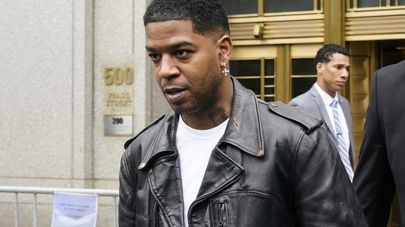 CORRECTS NAME - Rapper Kid Cudi leaves Federal Court after testifying at the trial of Sean &quot;Diddy&quot; Combs in New York, Thursday, May 22, 2025. (AP Photo/Richard Drew)
Led Cudi