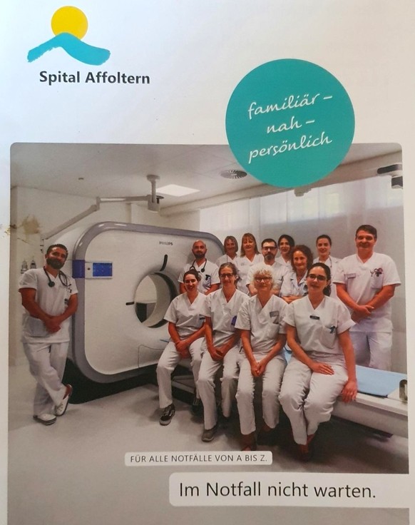 Are vibrations an emergency?  Spital Affoltern uses it to advertise an emergency department