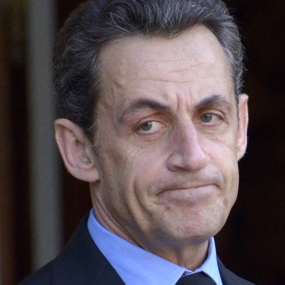 epa04293144 (FILE) A file photo dated 23 March 2011 of former French President Nicolas Sarkozy at the Elysee Palace, in Paris, France. Former French president Nicolas Sarkozy has been taken into custo ...