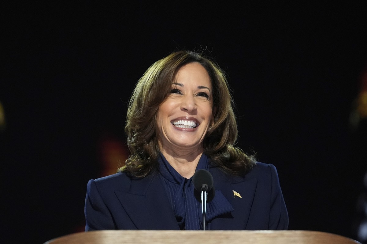 FILE ? Vice President Kamala Harris, the Democratic presidential nominee, speaks at the 2024 Democratic National Convention, Aug. 22, 2024 in Chicago. (AP Photo/Paul Sancya, File)