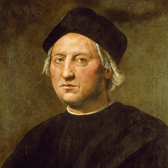 Porträt des Christoph Kolumbus von Ridolfo Ghirlandaio (1483-1561).
https://de.wikipedia.org/wiki/Datei:Ridolfo_del_Ghirlandaio_-_Ritratto_di_Cristoforo_Colombo_(1520).jpg
