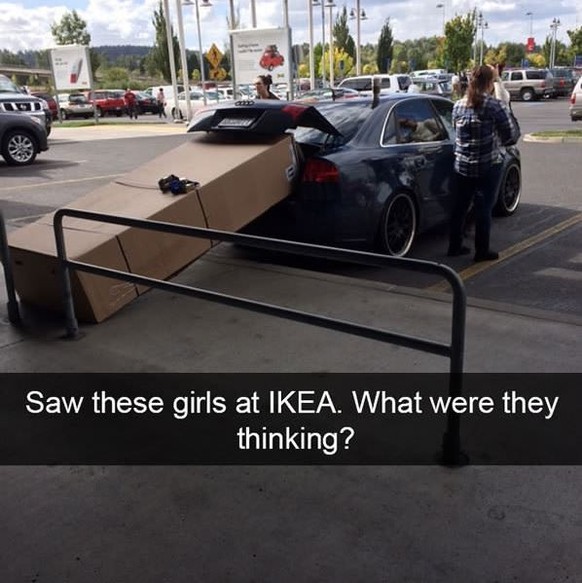 Ikea Bild mit Fail-Kofferraum
