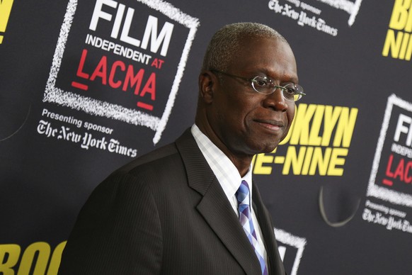 FILE - Andre Braugher arrives at An Evening With &quot;Brooklyn Nine-Nine&quot; at Bing Theatre, May 7, 2015, in Los Angeles. Braugher, the Emmy-winning actor best known for his roles on the series ?H ...
