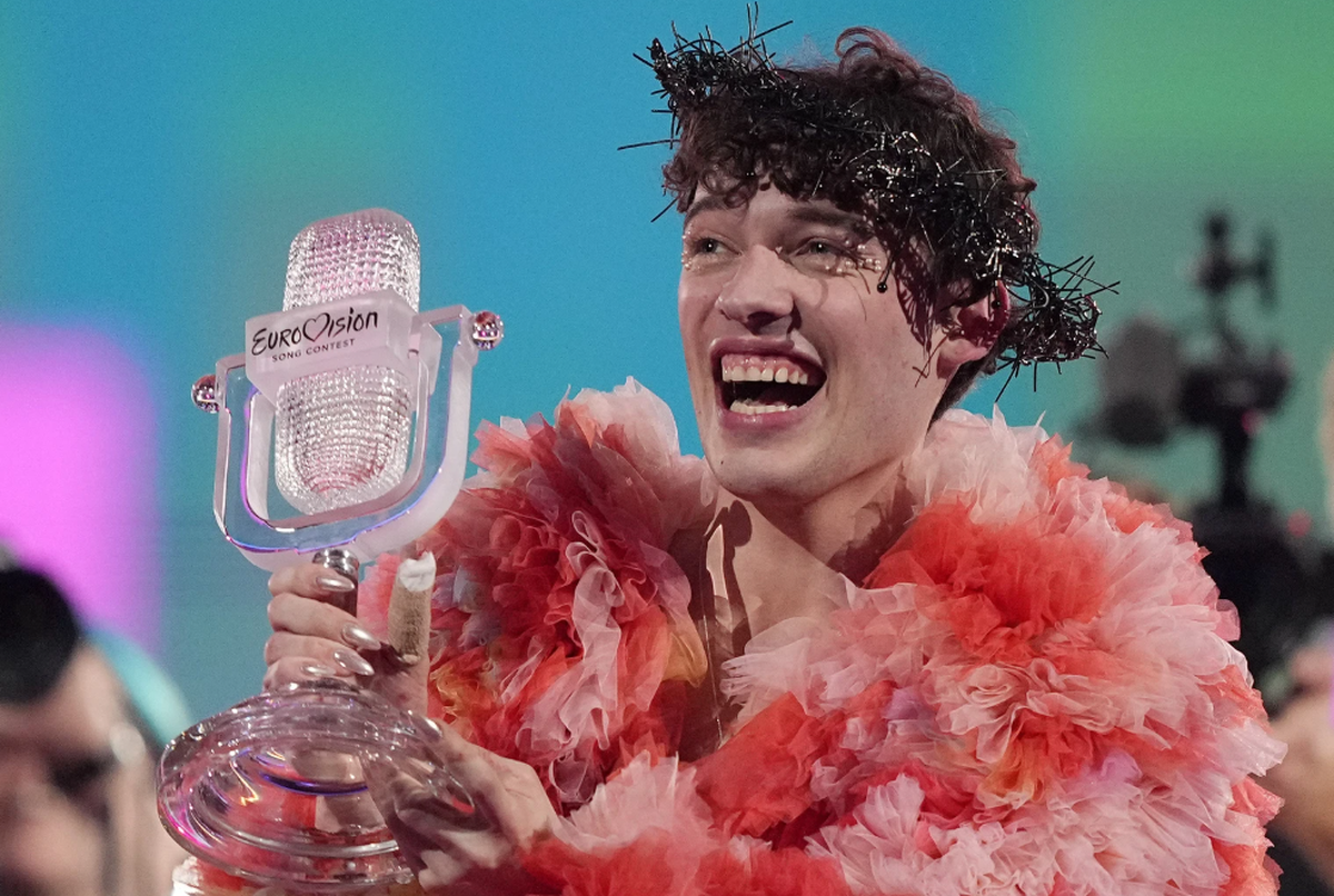 Nemo beim ESC-Sieg in Malmö 2024.